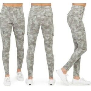 Spanx Stretch Twill Ankle Cargo Pants Size S Stone Wash Camo 20311R $128